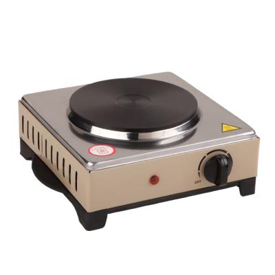 China 1000 W Solid CB Certificate Electric Hot Plate 1 Burner Stainless Steel Stove Hot Plate 1 Iron Plate One YQ-100C-1 for sale