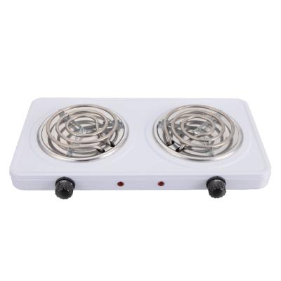 China Household Cast Iron Automatic Control Electric Cooktops Two Burner Solid Dish Plate Hot Plate for sale