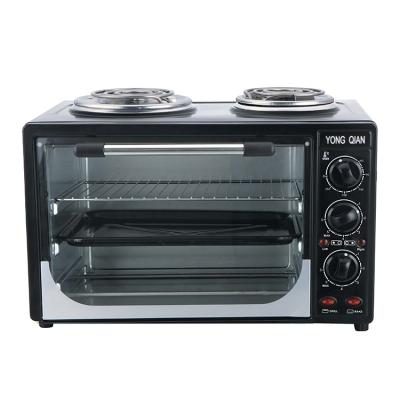 China Mini Metal Electric Oven With Hot Plate Electric Cooktop Hot Plate With Oven 2 Plate Electric Stove With Oven For Countertop for sale