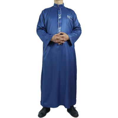 China 2020 Latest POLYESTER Men's Thobe For Muslim Mens Thobe Mens Islamic Clothing Shiny Polyester for sale