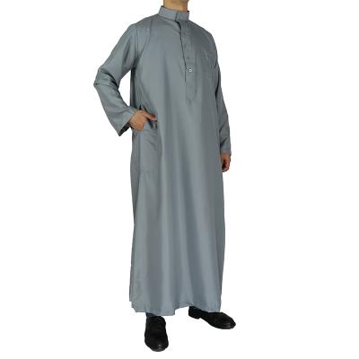 China Polyester Classic Islamic Abaya For Men Long Sleeve Daffah Robes Mix Colors Arbaic Muslim Thobe for sale