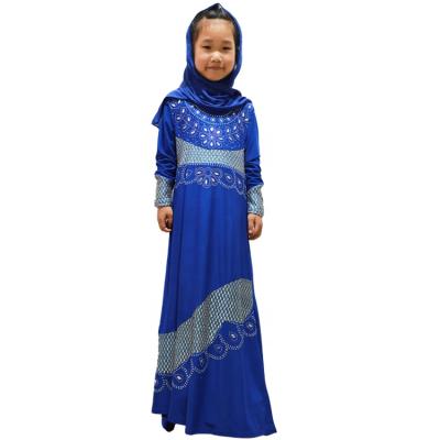 China 2021 new design muslim kids niqab abaya low cost child knitted abaya for sale