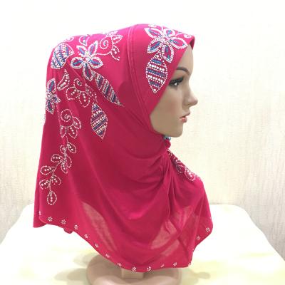 China Best Selling Muslim Scarf 2021 Muslim Women Hijab Fix Hot Stone Woman Prayer Scarf for sale