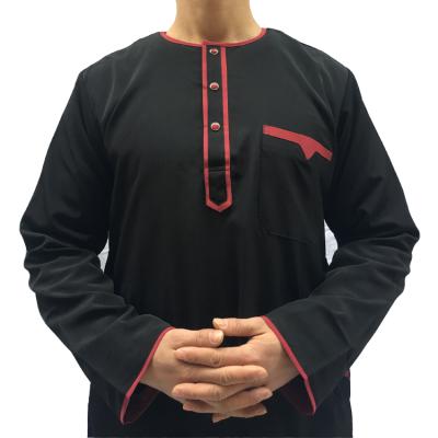 China Newest Factory Mercerized Velvet Factory Direct Supply Long Sleeve Islamic Clothing Men's Thobe for sale