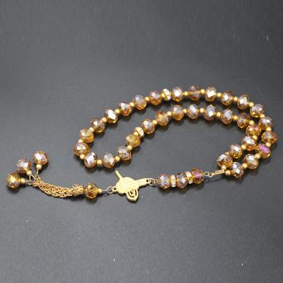 China Crystal Chain Wholesale 10mm*33 Crystal Muslim Amber Rosary Bracelet for sale