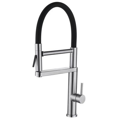 China Modern Contemporary Style High Quality SUS304 Stainless Steel Pull Down 3 Way Health Water Filter Kitchen Sink Faucet for sale