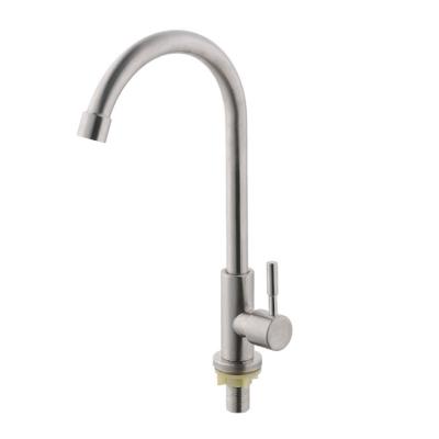 China Best Selling Modern China Factory Wholesale Price Commercial 360 Degree Swivel Single Handle Brushed Nickel Stainless Steel Kitchen Faucet for sale