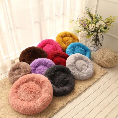 China Factory Donut Dog Cat Cushion Warm Luxury Pet Fluffy Bed Waterproof for sale