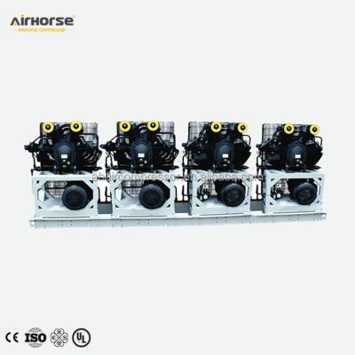 China Lubricated Three-cylinder 30bar Two-stage Medium Pressure Piston Air Compressor For Pet Bottle Blowing for sale