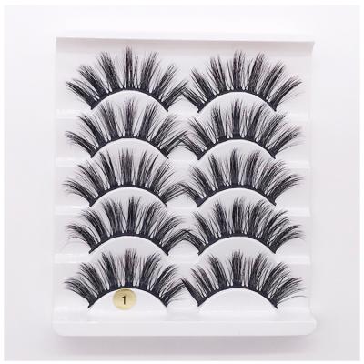 China Factory Direct Wholesale Natural Fluffy Long False Eyelashes 5 Pairs Soft Thick Thin Lashes Mixed for sale