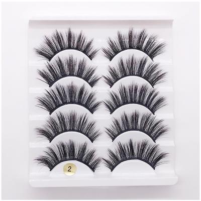 China Natural Hot Selling Long Group Of False Eyelashes 5 Pairs Soft Thick Thin Lashes Mixed For Sale for sale