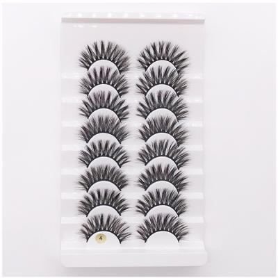 China Natural Professional Long Fake Mink False Eyelashes Eyelashes 8 Pairs Soft Thick 3D Lashes for sale