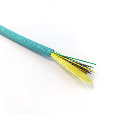 China GJFJV PVC Sheath 2 4 6 8 12core OM1 OM2 OM3 OM4 Multimode Stretched Protected Indoor Fiber Optic Cable GJFJV for sale