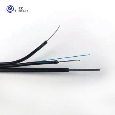 China LSZH black LSZH fiber optica cable home 1000m roll optic ftth single core fiber drop wire for sale