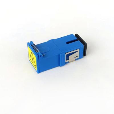 China SM DX Green Blue Shuttered Coupler Fiber Optic Adapters FTTH SC UPC APC SC FTTH Adapters Adapter for sale