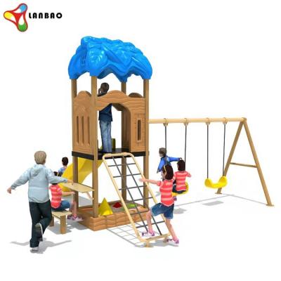 China New Design Eco - Friendly Hot Sales Children 's Outdoor Playground Slide With Swing for sale