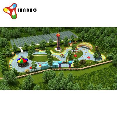 China Eco-friendly Custom Kids Rope Course Net Climbing Jumping Machine Set Large Outdoor Adventure Park Playground Equipment for sale