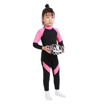 China Long Sleeve Wetsuit Diving Factory Directly Customized 3mm Neoprene Wetsuits Long Sleeve Long Pants Back Zipper For Kids for sale