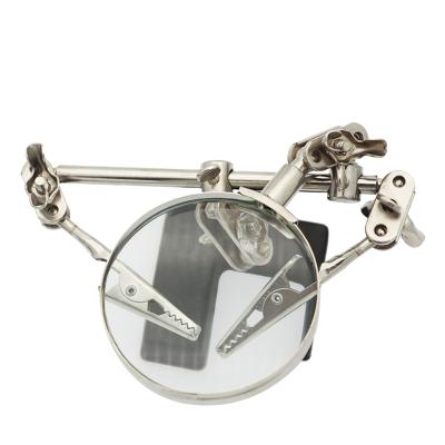 China 3X Magnifying Glass Professional Cheap Desktop Magnifying Glass Clip Bracket Magnifying Auxiliary Welding Bracket for sale