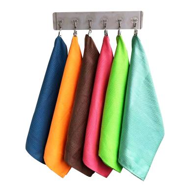 China Dutch Microfiber Kitchen Cleaning Cloth Dish Towel 40X60Cm Waffle Tea Towel QUICK DRY Microfiber Cleaning Cloth Towels for sale