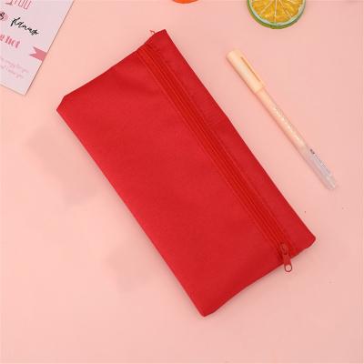 China Eco-friendly Custom Colorful Canvas Zipper Pouch Travel Toiletry Cotton Canvas Cosmetic Makeup Bag for Pencil Case Bags for sale