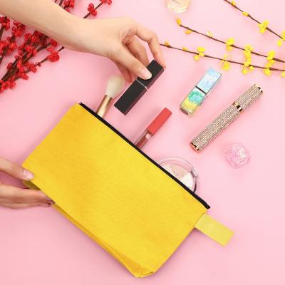 China Eco-friendly Custom logo print school kids gift student large fabric cloth cotton pencil pouch bag big capacity zipper canvas pencil bag for sale