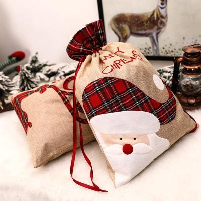 China Eco-friendly Christmas Gift Drawstring Bag Canvas Organic Cotton Drawstring Bag Cheap Drawstring Bag for sale