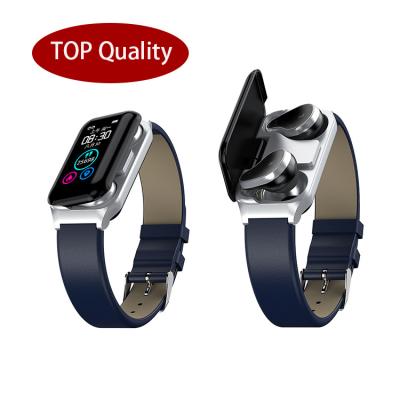 China Hot Selling Touch Screen Newly Fashion S5 Waterproof Wireless Sport Smart Wristband 2 in 1 Smart Watch with Wireless Earbuds for Living for sale