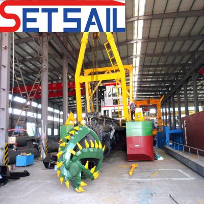 China Fada Gearbox Electric Motor Power Hydraulic Cutter Suction Dredger with Underwater Pump for sale