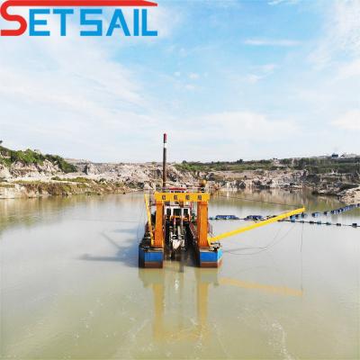 China Dredger de areia fluvial de 6 polegadas a diesel com cabeça de cortador e bomba de areia de Shijiazhuang à venda