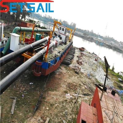 China Dredger de arena del río de 8 pulgadas / Dredger de barro / Dredger de arcilla QH-D97 con flujo de agua de 5000m3 en venta