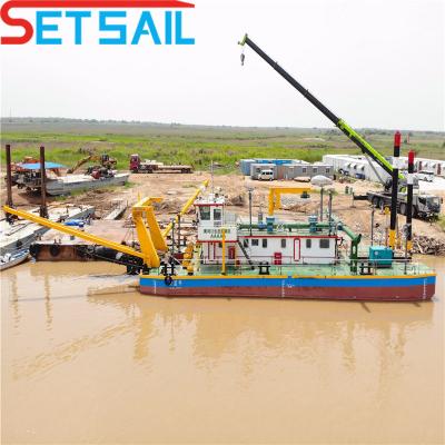 China Dredagem de corte de canal hidráulico Port Dredger de sucção com material de tubo de areia HDPE à venda