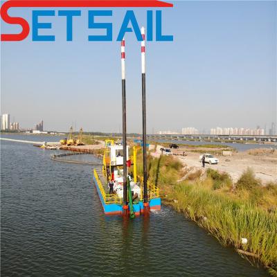 China Diesel Set Sail Gold Dredging Machine Hydraulic Dredger with Components Slot Type CTS for sale