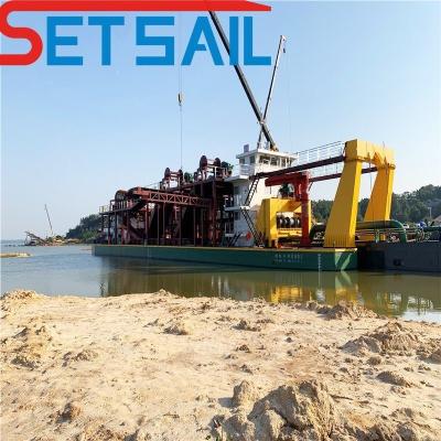 China 7.5m Width 298kw Auxiliary Engine Power 18 Inch Cutter Suction Dredger for Dredging for sale