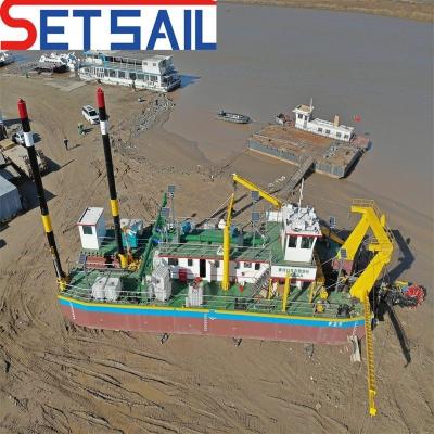 China Excavadora de cubo de ruedas con bomba de arena de río con profundidad de dragado de 8m-20m y moneda estadounidense en venta