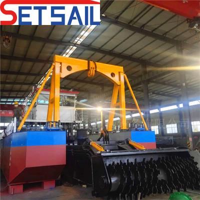 China Weichai Motor Diesel Trailing Hopper Sucção Gravel Dredger para Reservatório e Durável à venda