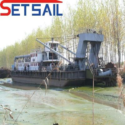 China 800m3-20000m3 Wasserfluss Hydrozyklone Sandpumpe Räder Eimer Bagger für Flussklei zu verkaufen