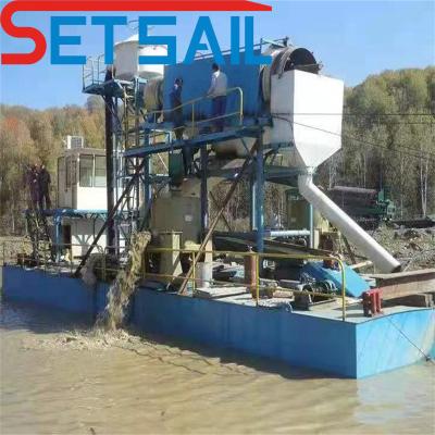 China Land Mining Dredger with Agitation Gold Drum Screen Size 1.4m*1.2m-2.6m*1.2m Customization for sale