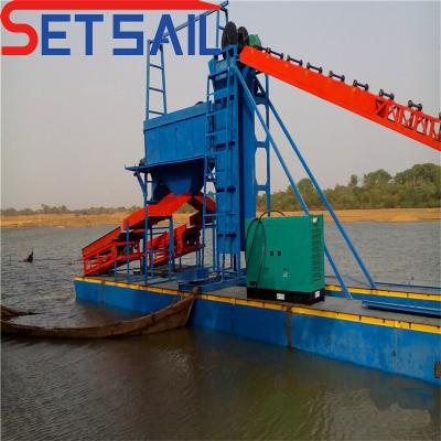 China 128-176PCS Customizable Chain Bucket River Sand Gold Machine for Lake Gold Diamond for sale