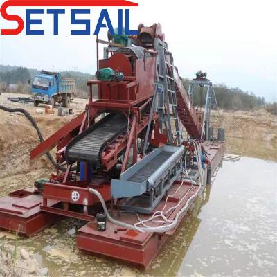 China Gold Carpet Chain Bucket Lake Diamond Dredging Equipment for Sea Freight Transportation for sale