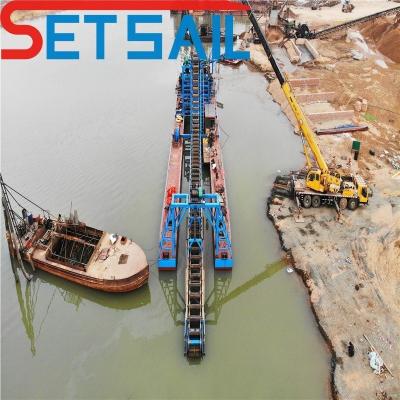 China 24-38m Generador de longitud total Conjuntos de río Minería de diamantes Barco con equipos de centrifugadora en venta