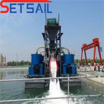 Cina 37kw-150kw Dredging Power Chain Bucket River Mining Gold Dredger con paracadute di agitazione in vendita