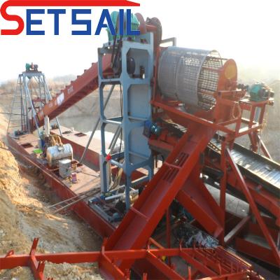 China 80000.000kg Electric Power Set Sail Chain Bucket Gold Dredger for Congo River Diamond for sale