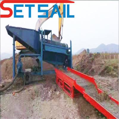 China Durable Steel Plate Made Land Gold Mining Machinery with Drum Screen Power 10kw-50kw for sale