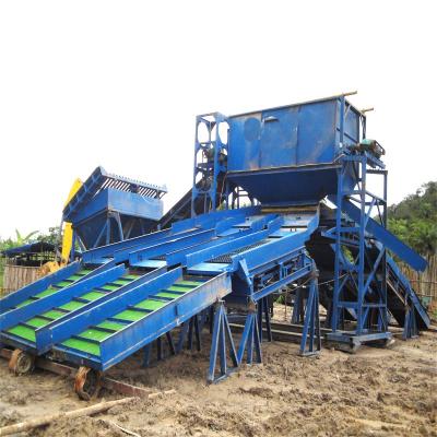 China 18000.000kg Gross Weight Full Alluvial Gold Mining Equipment with Agitation Chute/Jiging/Centrifuge for sale