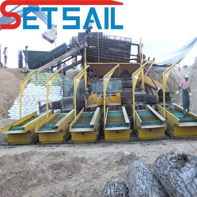 China Gold and Diamond Jigging Land Mining Machinery with 2 Sets Centrifuge Capacity 50-500 Ton for sale