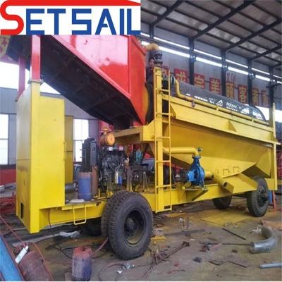 China 200m3/H Water Flow Alluvial Diamond Plant Carbon Steel Set Sail Gold Mining Machine for sale