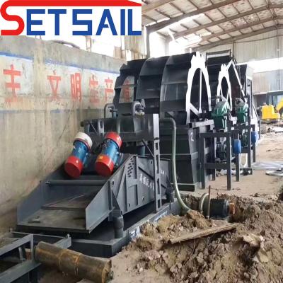 China 15m-30m Length Single Water Wheel Sand Washing Machine for Lake Sand Fast and Cleaning for sale