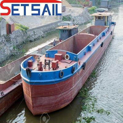 China 155t-600t Displacement Sand Transportation Barge/Boat with Steel Hull Material at Best for sale