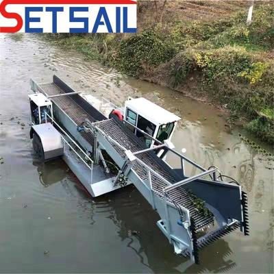 China 12kn/H Arrancador flotante de malezas agua jacinto para uso en lagos Ancho de corte 3m-6m en venta